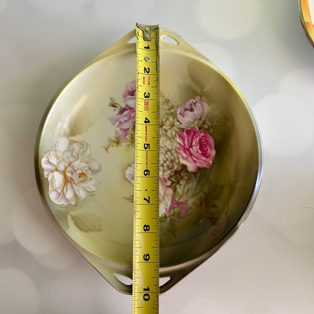 Vintage RS Germany Reinhold Schlegelmilch 10" Porcelain Dish Hand Painted Roses - Picture 2 of 6